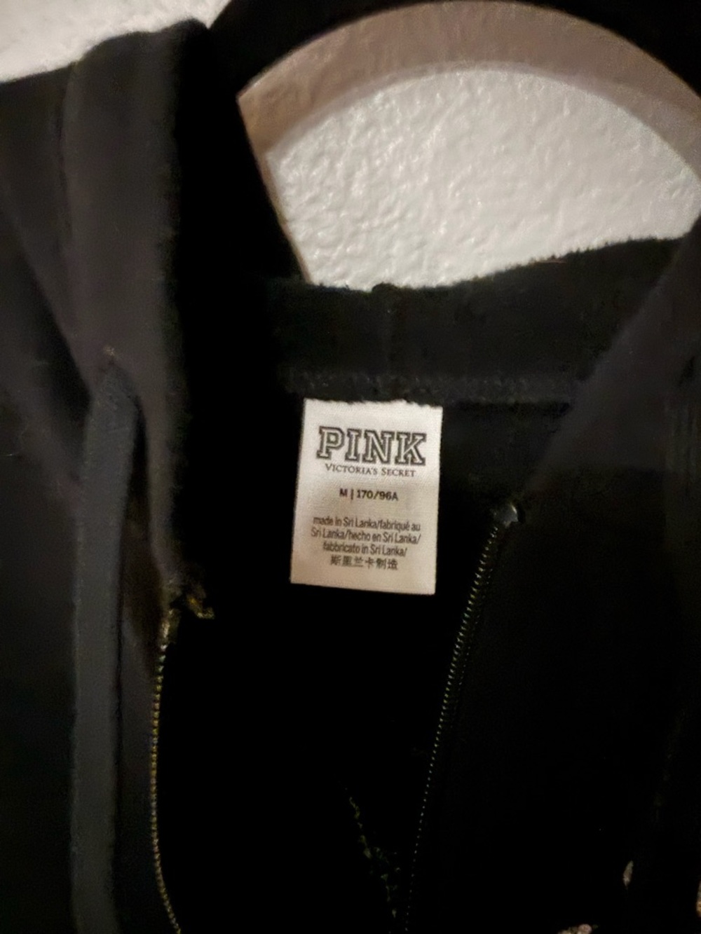 VS Victorias Secret PINK - Hoodie Sweater Sweatshirt - Las Vegas Black Sequin - Picture 3 of 3